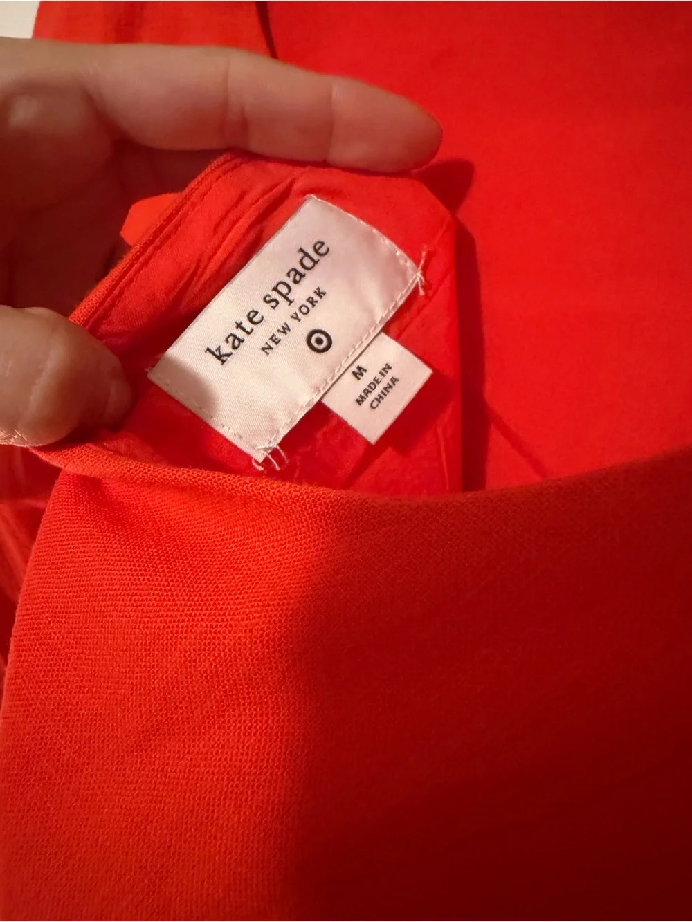 Kate Spade x Target Bright Orange Sleeveless Scallop Hem Shift Dress